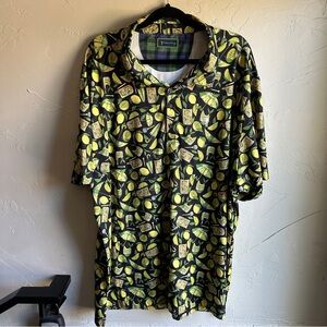 William Murray Men’s Lemons, Lemonade & Iced‎ Tea Graphic Golf Polo Sz 3XL